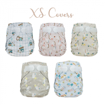 Blümchen daypack Birdseye sized diaper/ shaped prefold 5pcs. Organic Cotton + 1 cover